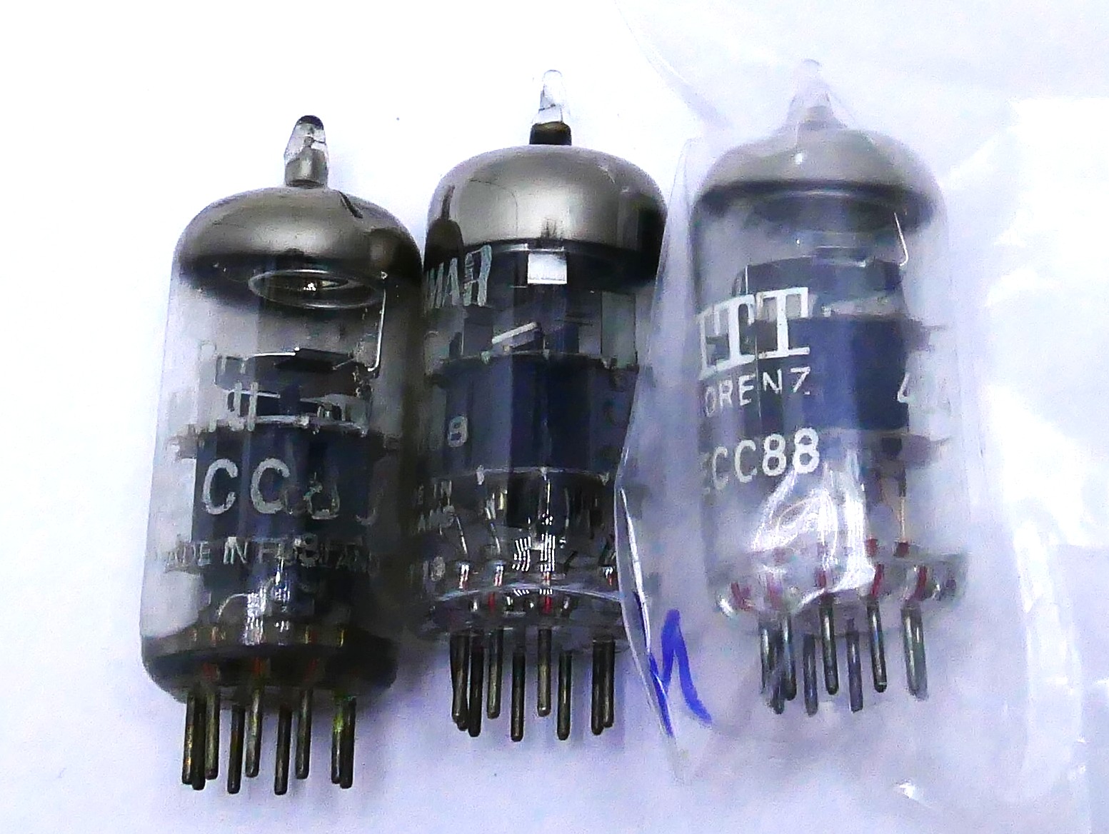 ECC88 Röhren Set 3 Stück Gesamtansicht