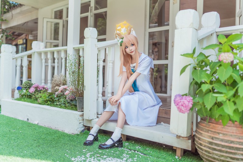 艾西Aiwest 碧蓝档案伊落玛丽睡衣Cosplay写真图集 高清图集 34P (102.2M)插图2