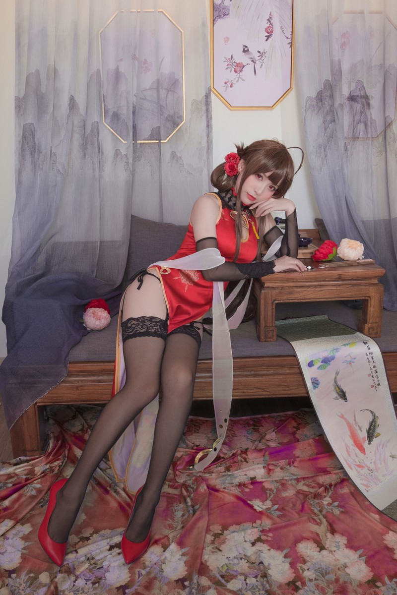 星野Saori DSR-50 红牡丹 Cosplay 少女前线角色写真【10P-136MB】插图3