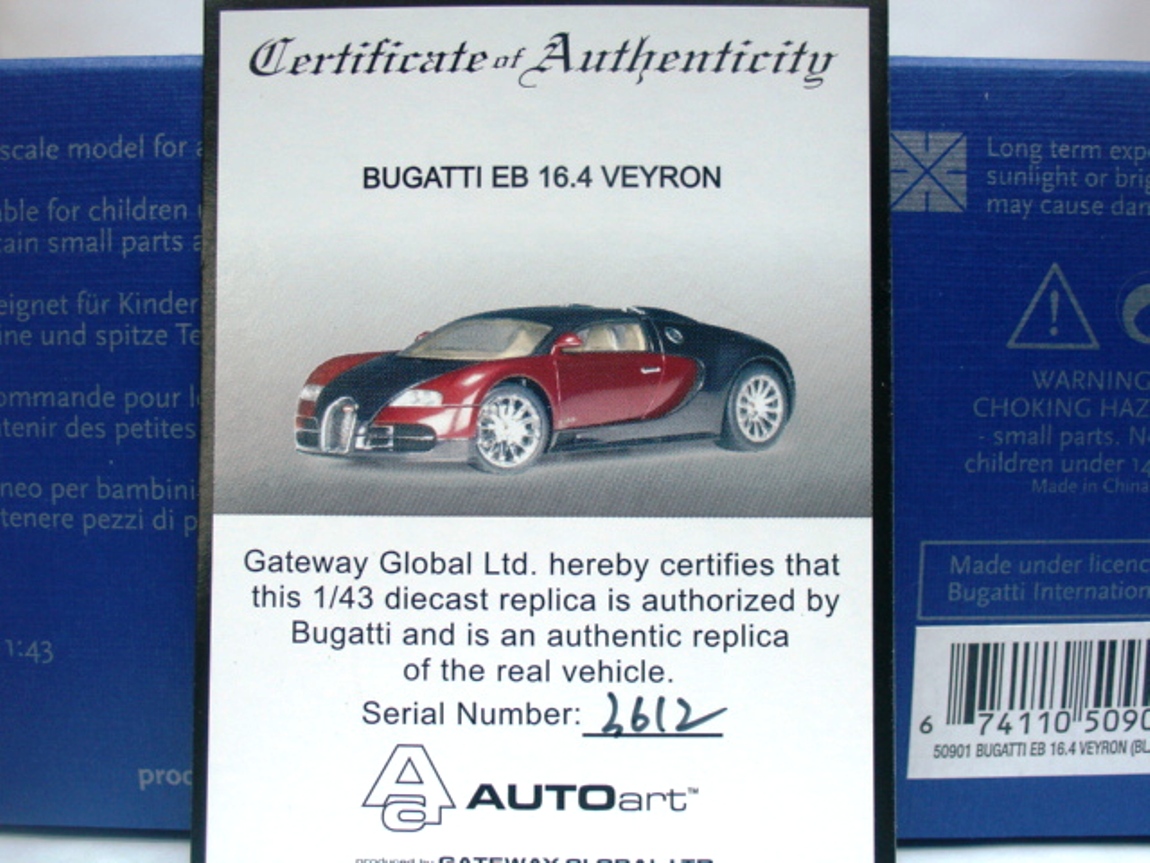WOW EXTREMELY RARE Bugatti EB 16.4 Veyron 2001 Red Black Dealer 1