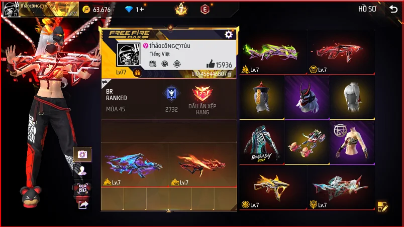 VIP 7 · Chuyên Nữ · Thích Khách Kim Long +5 skin