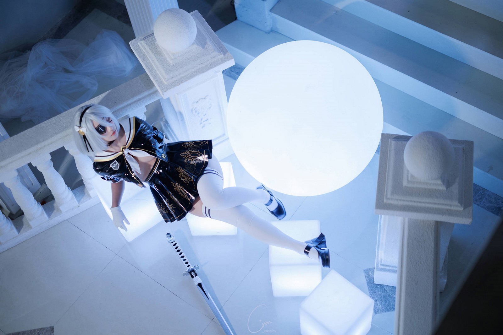 Cien恩恩 2B 尤尔哈二号B型 JK制服 Cosplay 写真（32P｜38MB）插图2