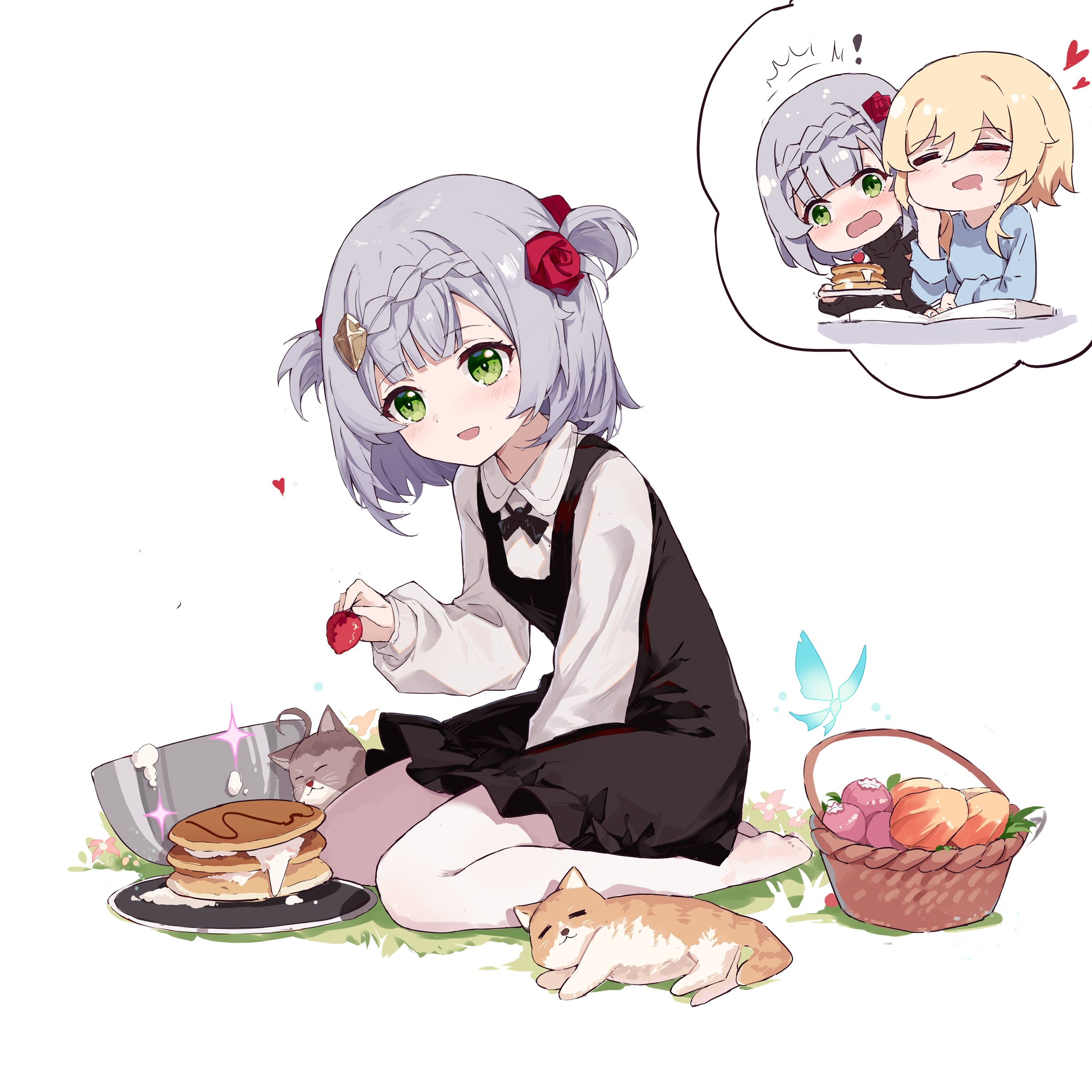 lumine and noelle genshin impact drawn by yajuu ...