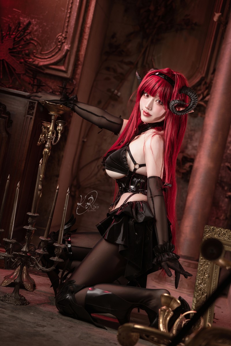 切切Celia 兴登堡 Hindenburg Cosplay Azur Lane 写真 38P插图8
