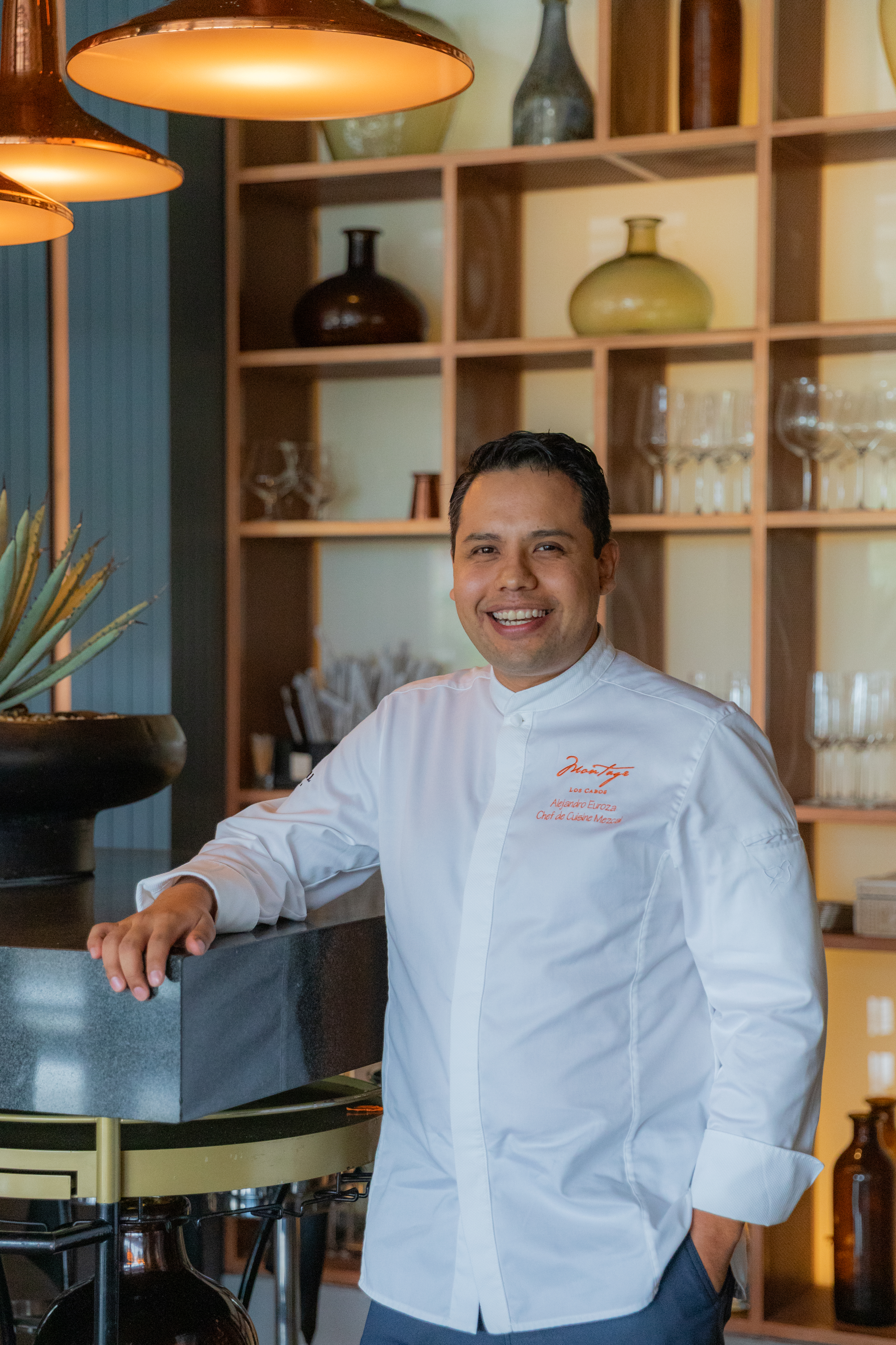 Chef Euroza presenting dishes