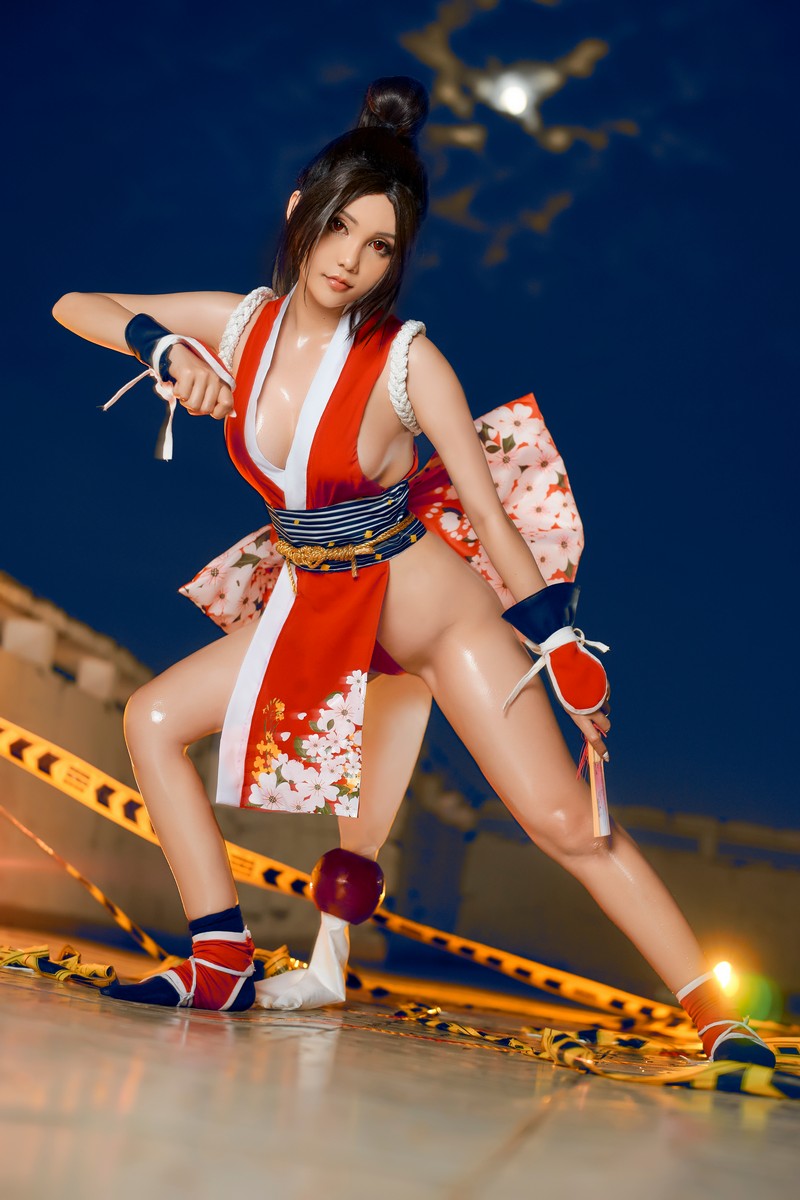 Joyce Lin2x Mai Shiranui Cosplay 性感写真 39P插图5