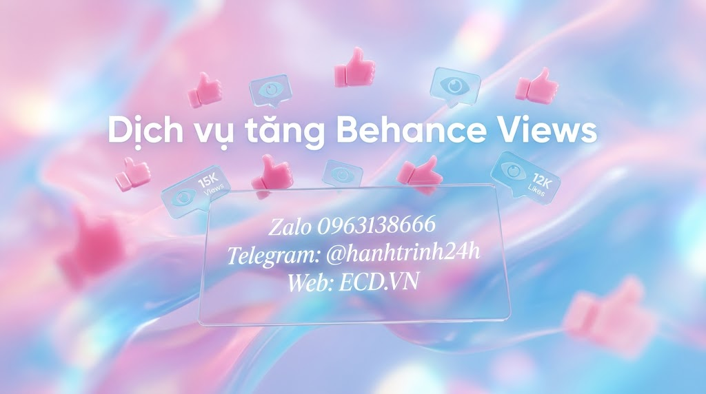 dịch vụ tăng behance views chính hãng behance pro