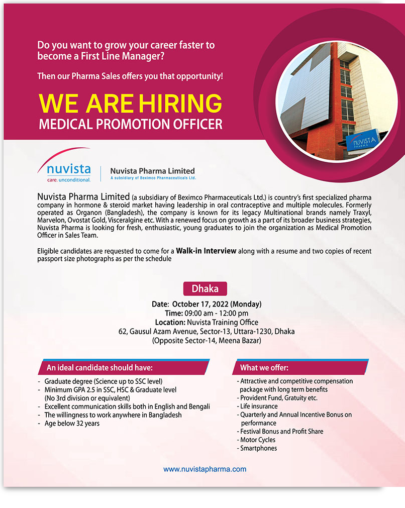 Beximco Pharmaceuticals Ltd Job Circular 2022