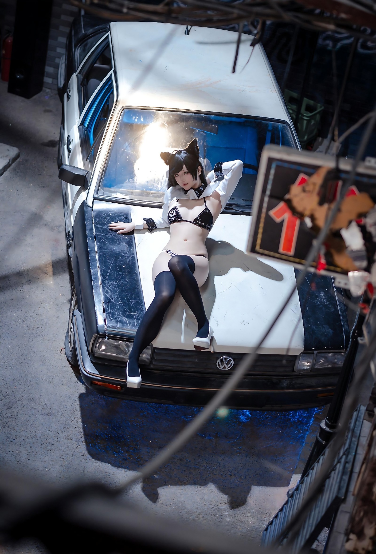 屿鱼 Yuyu 碧蓝航线 爱宕 赛车服 Cosplay 写真图集（114P｜142MB）插图7