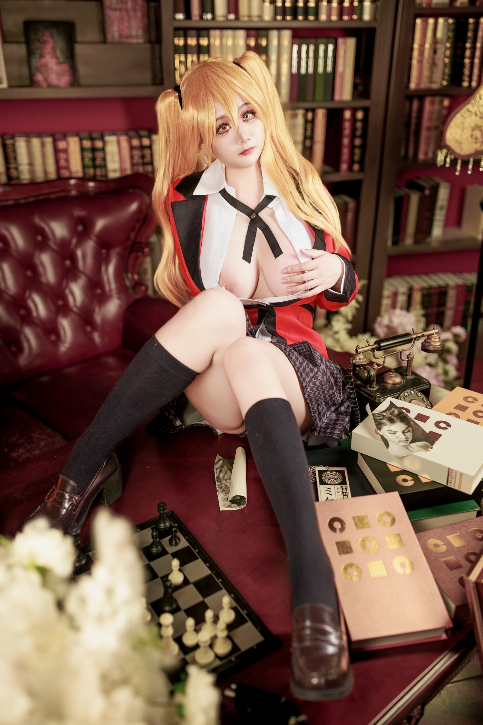 阿雪雪写真狂赌之渊·早乙女芽亚里 制服Cosplay（89P+1V / 2.05G）高清图集插图7