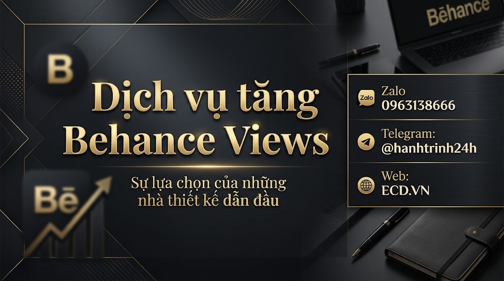 dịch vụ tăng behance views 2025 tăng follower