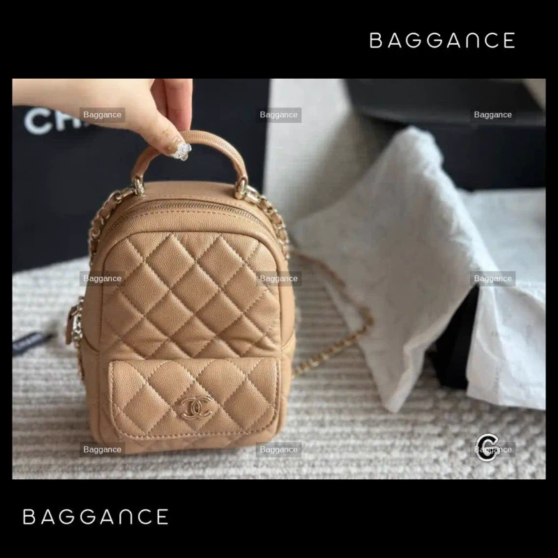 Chanel 24C Mini Backpack Grained Calfskin 18cm Full Box - EVCHFW-043