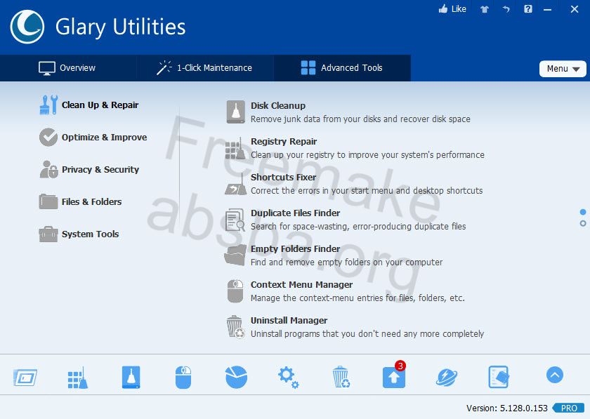 برنامج الصيانة و تسريع الويندوز : Glary Utilities Pro 5.128.0.153 