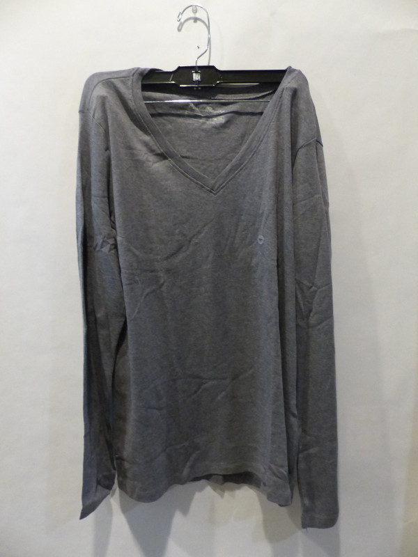 EDDIE BAUER WOMEN FAVORITE LONG SLEEVE V NECK T-SHIRT SZ XXL M HTR GRAY 1197709