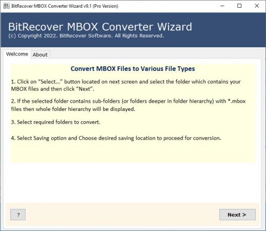 BitRecover MBOX Converter Wizard 9.1