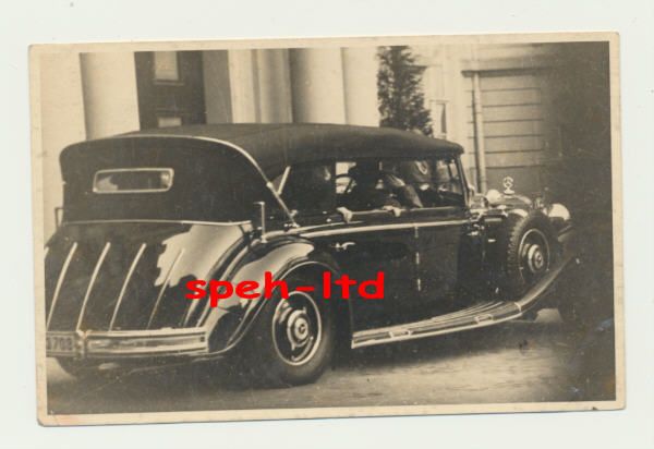 Mercedes Staatskarosse 1938, rückseitig mit Insa