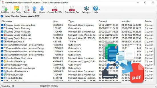 AssistMyTeam AnyFile to PDF Converter v1.0.404.0