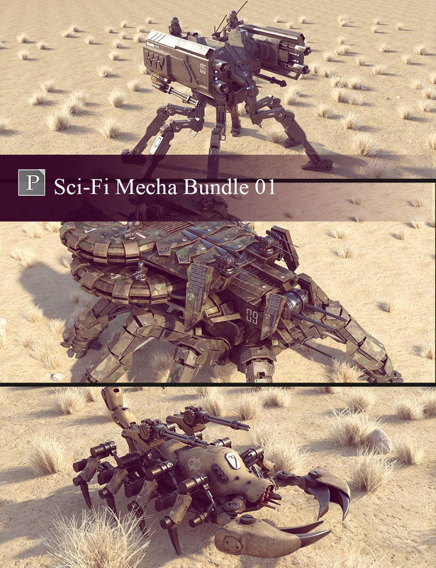 Sci-Fi Mecha Bundle 01