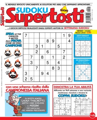 Sudoku Supertosti. Enigmistica Speciale - Ottobre 2024
