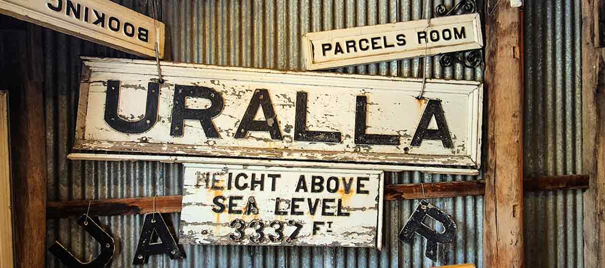 A collection of signs