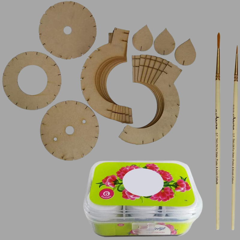 Pichwai Painting on MDF Lantern DIY Kit 