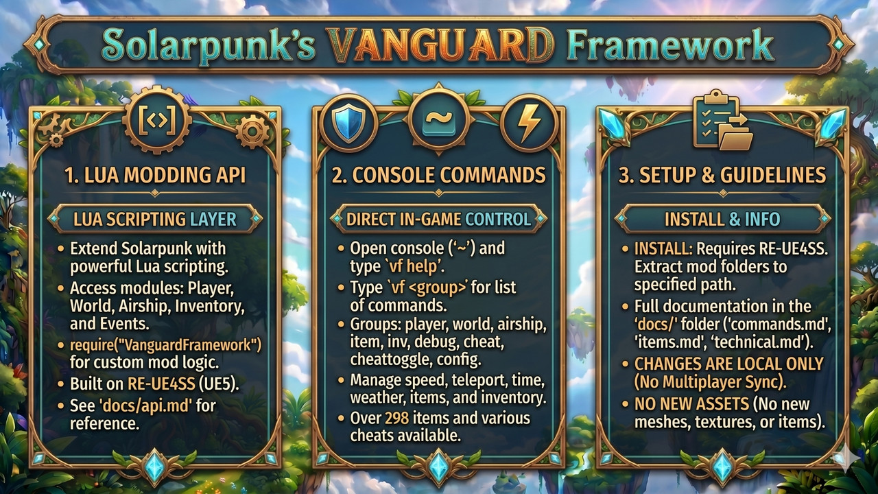 Vanguard Framework features