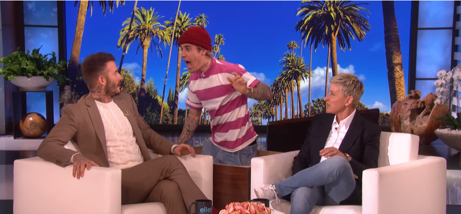 David Beckham, Justin Bieber, dan Ellen