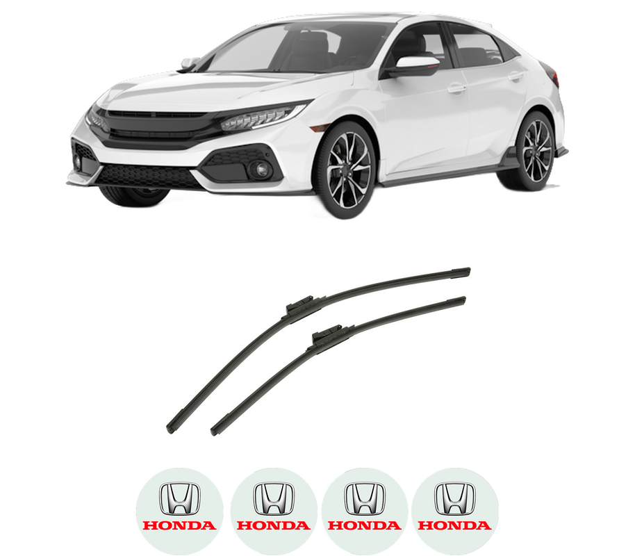 Set stergatoare auto HONDA CIVIC XI Saloon (FE) din 2021, pentru parbriz auto, 2 bucati, Bosch Aerotwin, din cauciuc siliconat rezistent, 4 Stickere Auto HONDA
