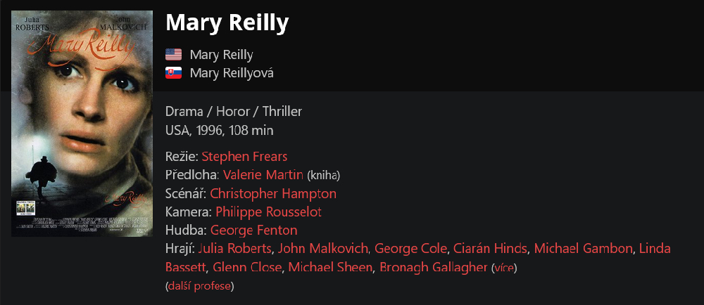Mary Reilly (1996)