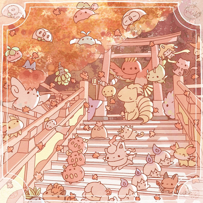 rowlet-gengar-jirachi-meowth-litwick-and