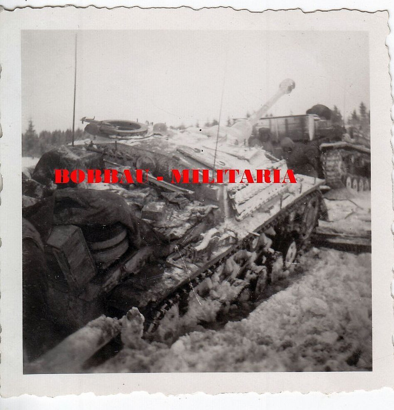 STUG III Langrohr Saukopfblende Sturmgeschütz weiße Winter-Tarnu