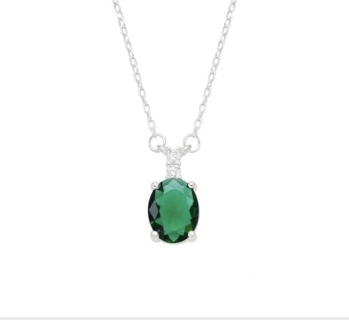 Cadena Zirconia verde #00149