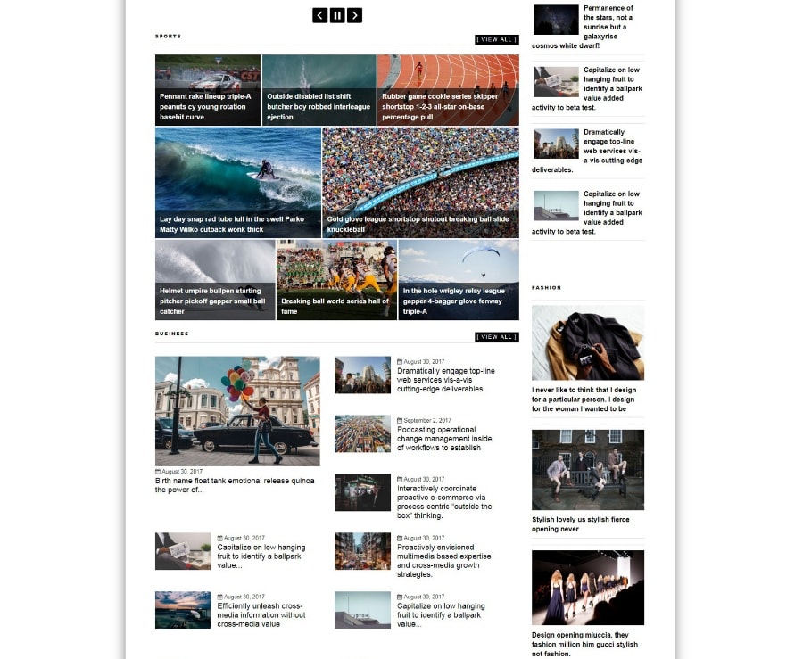 front page preview