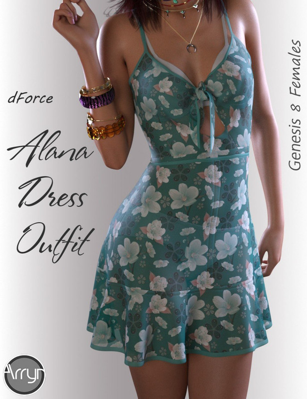     dForce Alana Candy Dress for Genesis 8 Female(s)