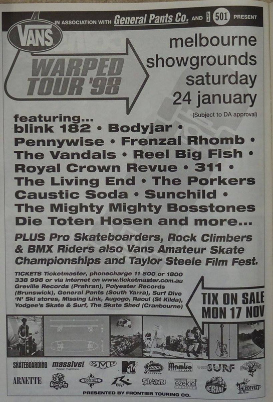 1998-01-24 Melbourne, Australia - Melbourne Showgrounds (Vans Wa