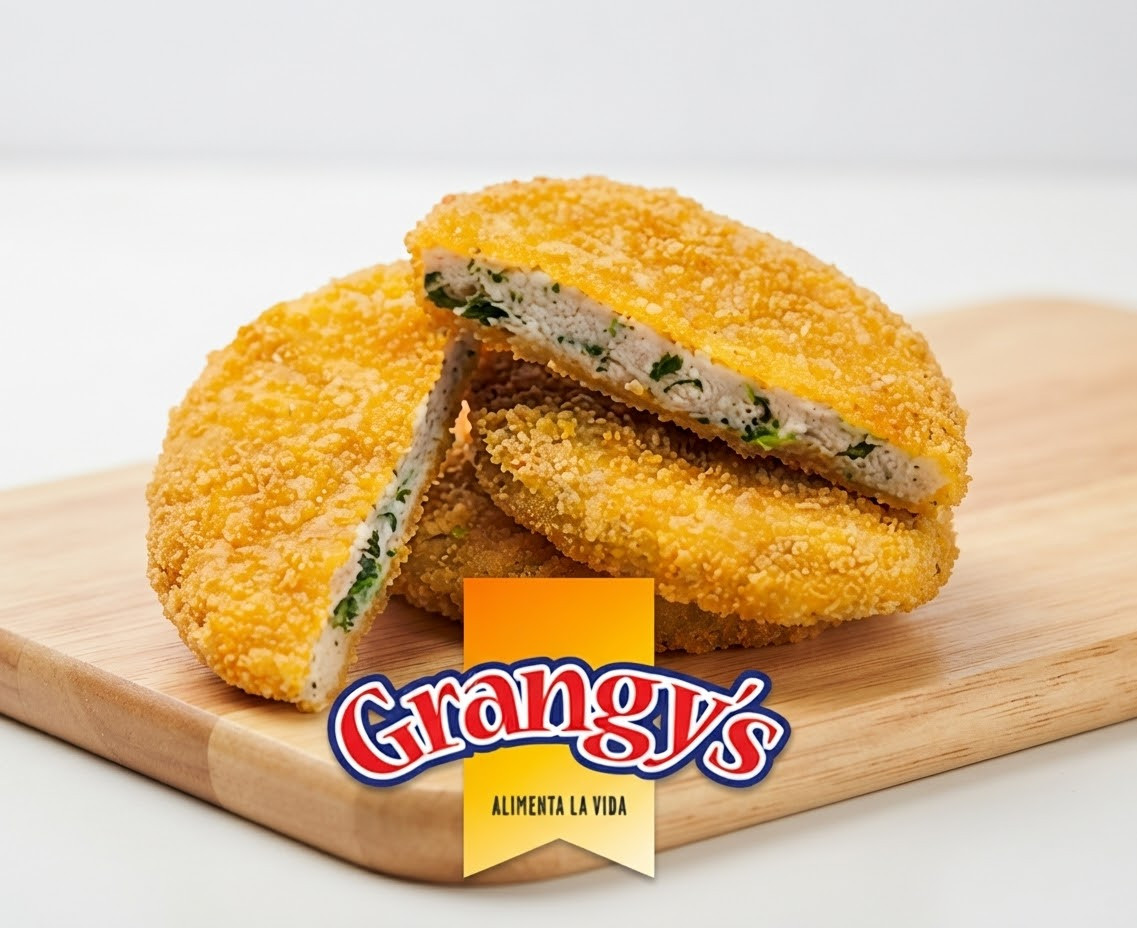 Medallones de Pollo con Espinaca y Queso "Grangys" — paquete — La Granjita de Oli