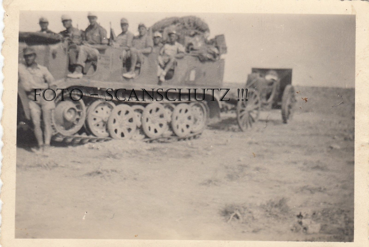 DAK Afrika Wehrmacht Geschütz nach Artilleriegef