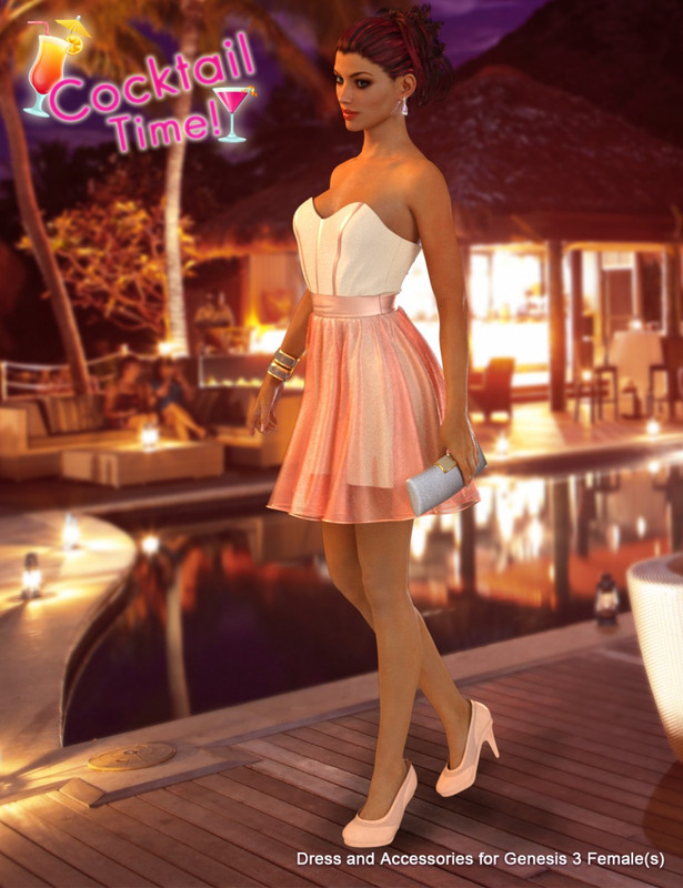 00 main cocktail time for genesis 3 females daz3d