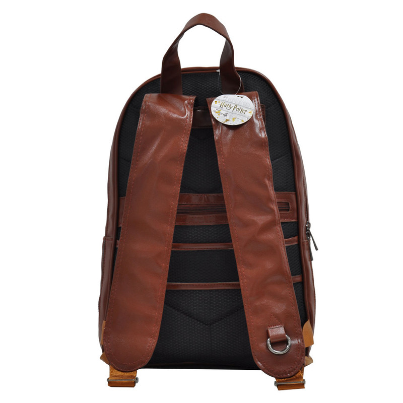 HARRYPOTTER BROWN PU LEATHER BACKPACK 16"