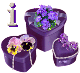 Corazones Color  Violeta I