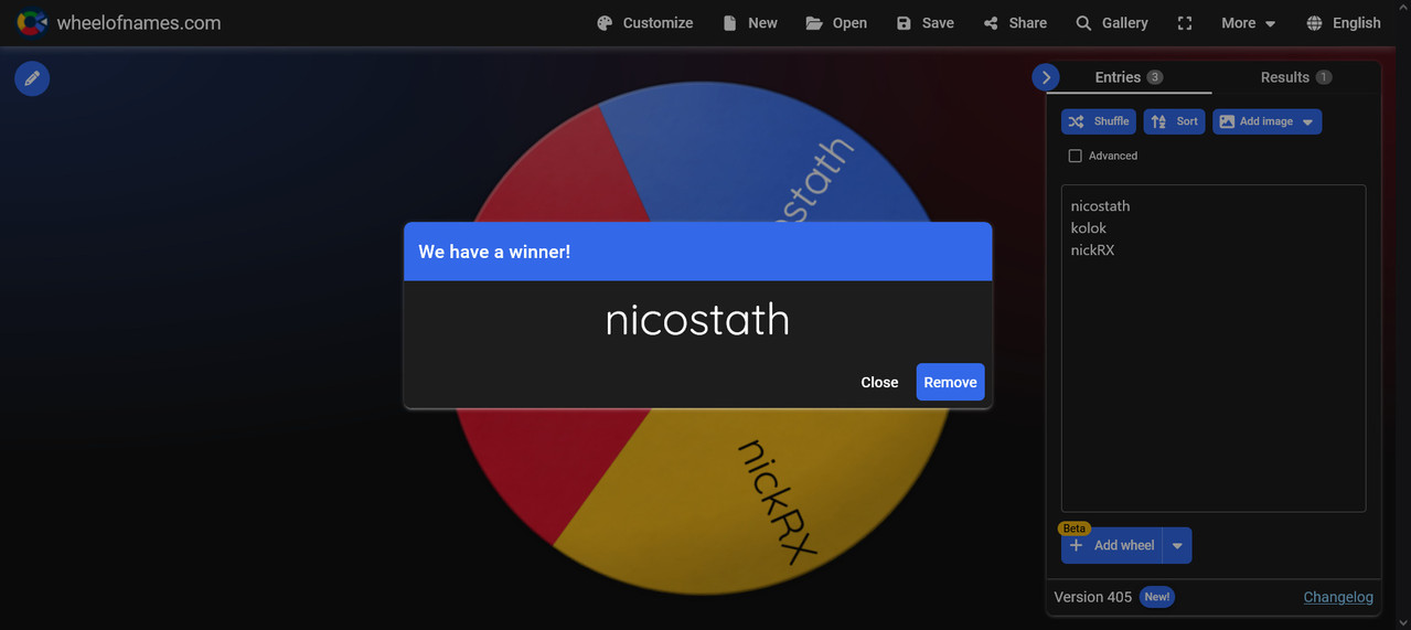 Wheel of Names Random name picker ασδφ