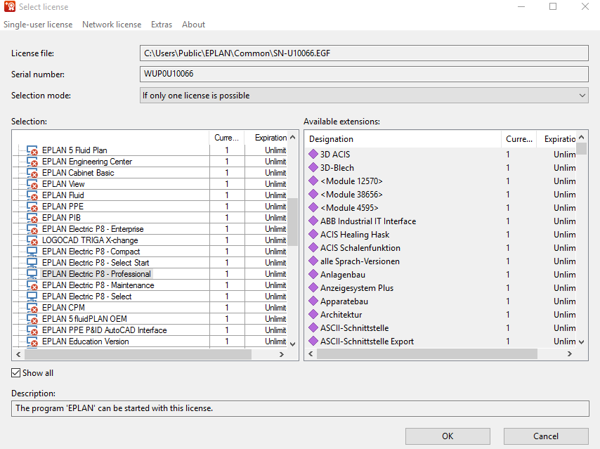 EPLAN Electric P8 V2.7.3.11418