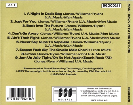Man - Back Into The Future (1973) [Reissue 1993] Lossless+MP3