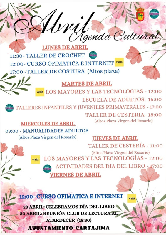 Agenda Cultural de Marzo en Cartajima