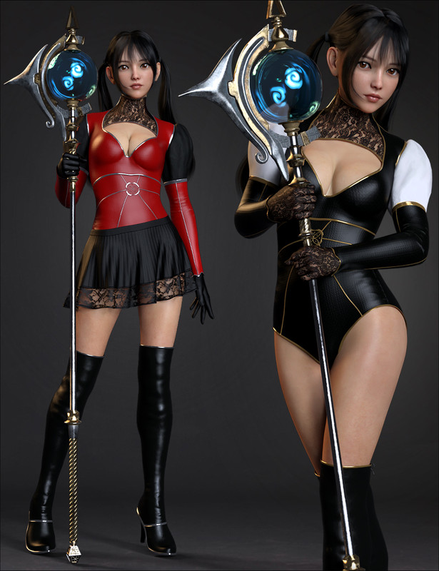 dForce Miki the Witch Outfit Set for Genesis 8 Females