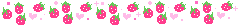 A text divider of strawberries and hearts