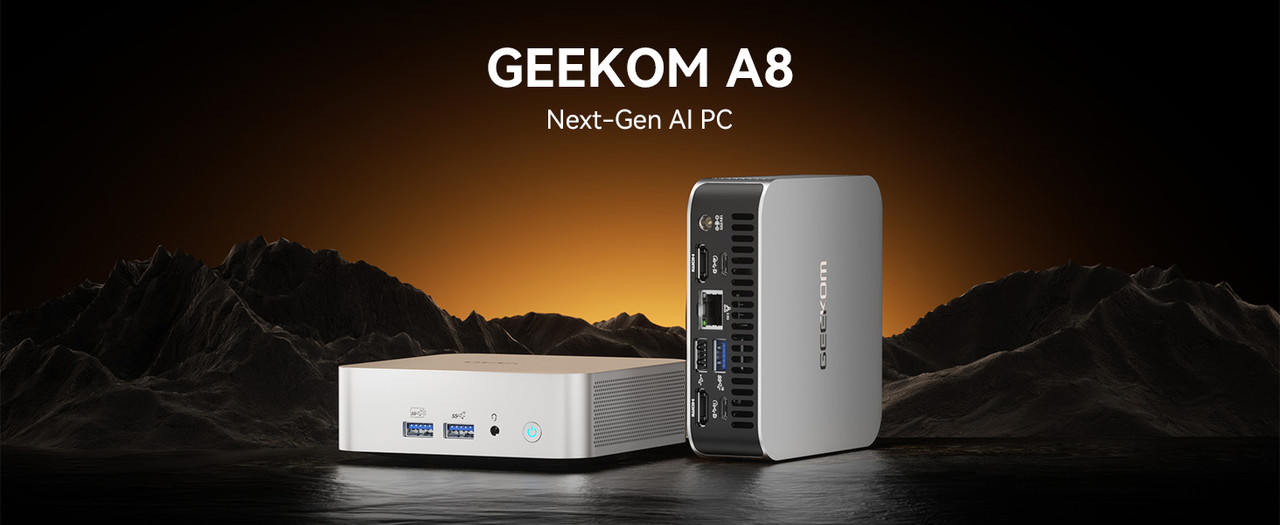 品質満点 GEEKOM A8 Mini PC, AMD Ryzen 7 8845HS, 32GB DDR5 RAM, 1TB ミニPC