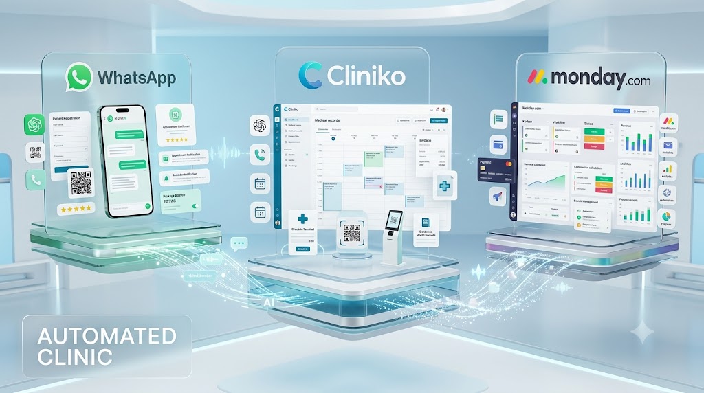 Automated Clinic — Monday.com and Cliniko