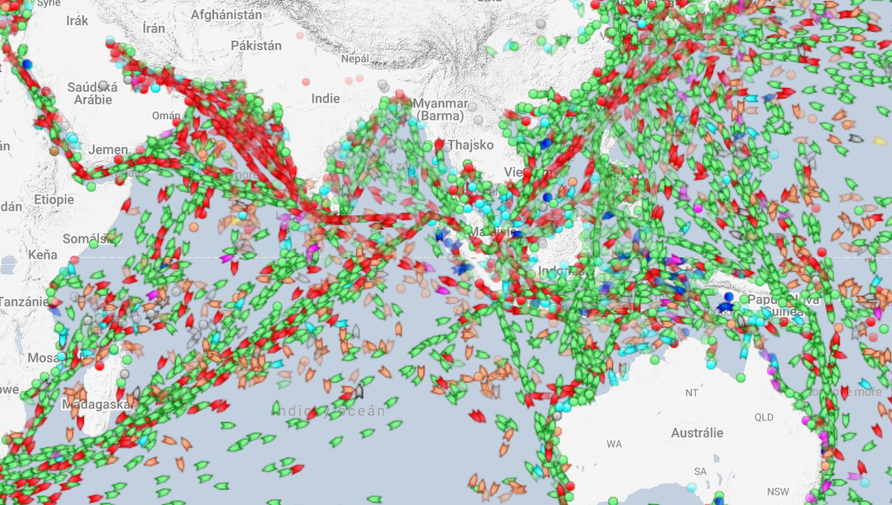 Sledování lodí_ Poloha lodí na radaru46