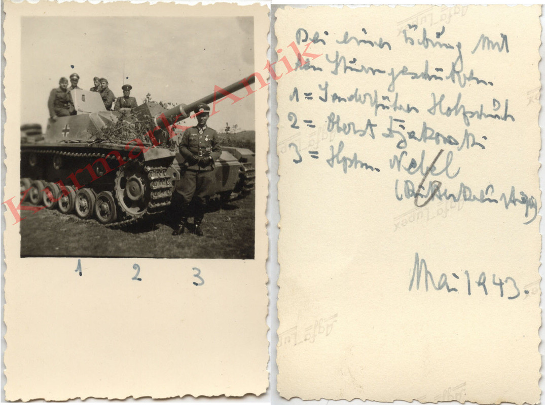 Foto Wehrmacht Panzer Stug Sturmgeschütz spät   